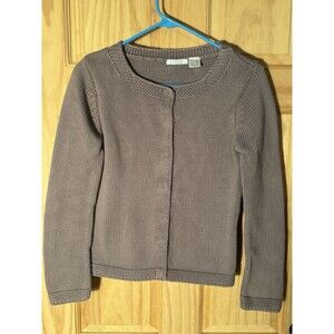 Vintage La Redoute Mauve Brown Sweater US Size 6/8 Knit 100% Cotton Long Sleeve